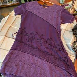 Geeta Free Size Purple Mini Dress